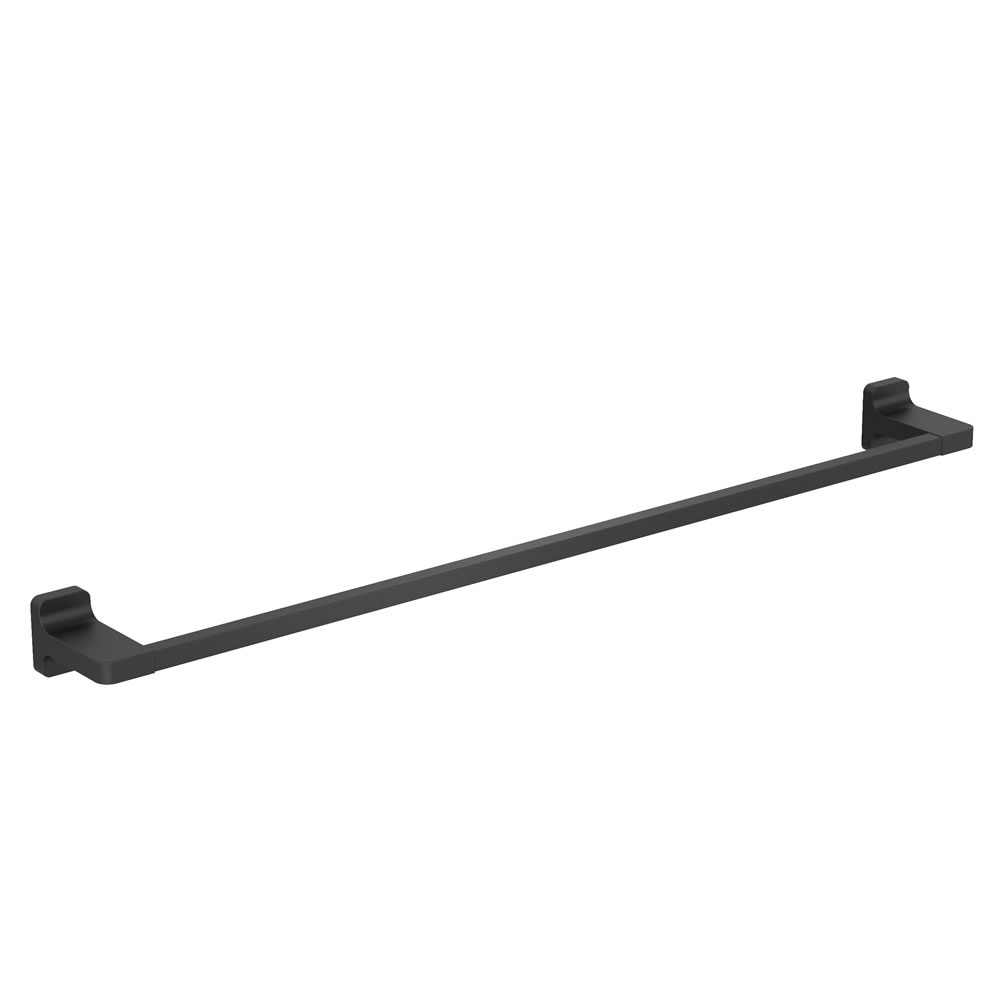 Cutout image of Crosswater Rotar Matt Black 600mm Towel Rail